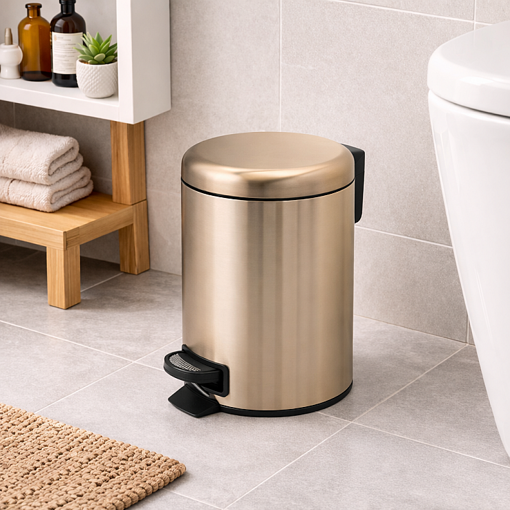 Origins Living Potty Pedal Bin 3L - Brushed Brass 3209-87