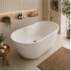 Harlesden Freestanding 1550x745x580mm 0TH Bath - Gloss White