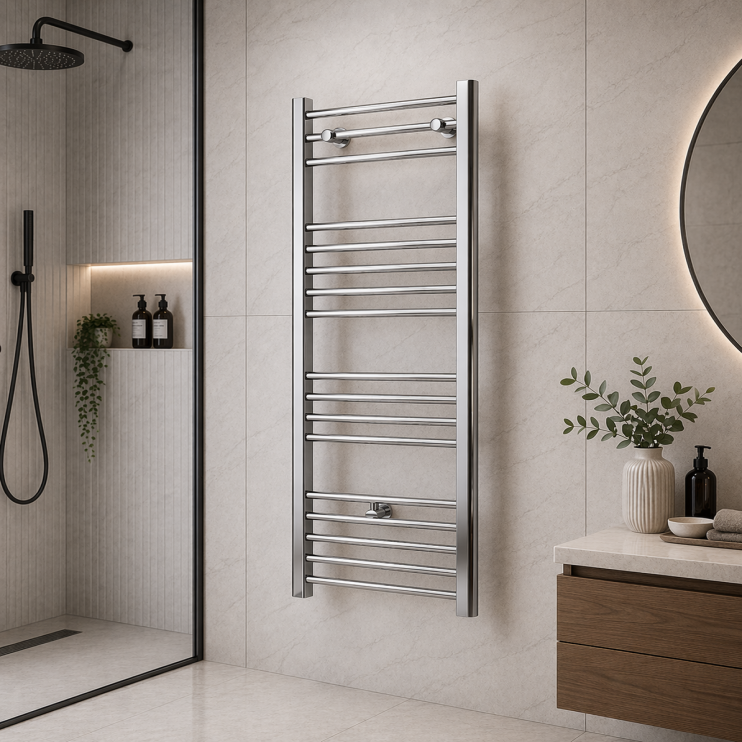 Grada Straight 30mm Ladder Radiator (500x800x30mm) - Chrome