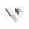 Abode Fervour Wall Mounted Basin Mixer - Chrome Bathroom Taps