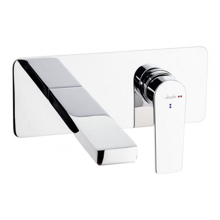 Abode Aquip Wall Mounted Basin / Bath Mixer - Chrome Bathroom Taps