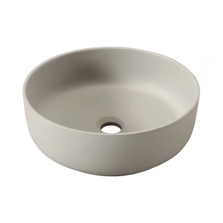 Abode Cava 375mm Round Basin - Pebble Grey