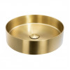 Abode Iox 375mm Round Steel Basin - PVD Brass