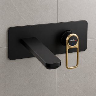 Bathroom Basin/Bath Wall Mixers Black