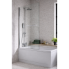 1000x1500mm Two Panel Folding Bath Screen (6mm) - Chrome