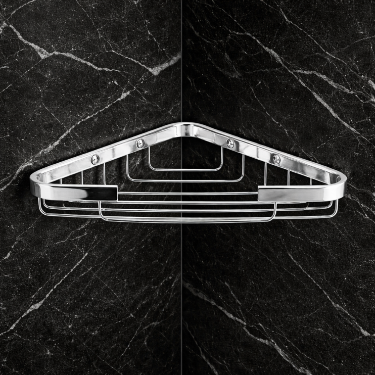 Origins Living Dakota Corner Basket - Chrome 2480-13 Origins Living Dakota Corner Basket - Chrome 2480-13