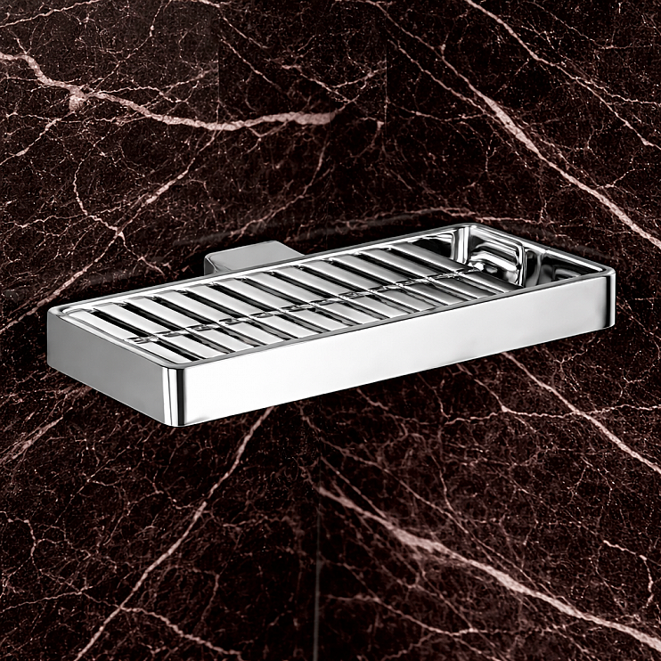 Origins Living Lounge Double Metal Soap Basket - Chrome 5418-13 Bathroom Accessory Origins Living Lounge Double Metal Soap Basket - Chrome 5418-13 Bathroom Accessory