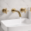 Abode Serenitie Wall Mounted Basin/Bath Mixer - Antique Brass Bathroom Taps