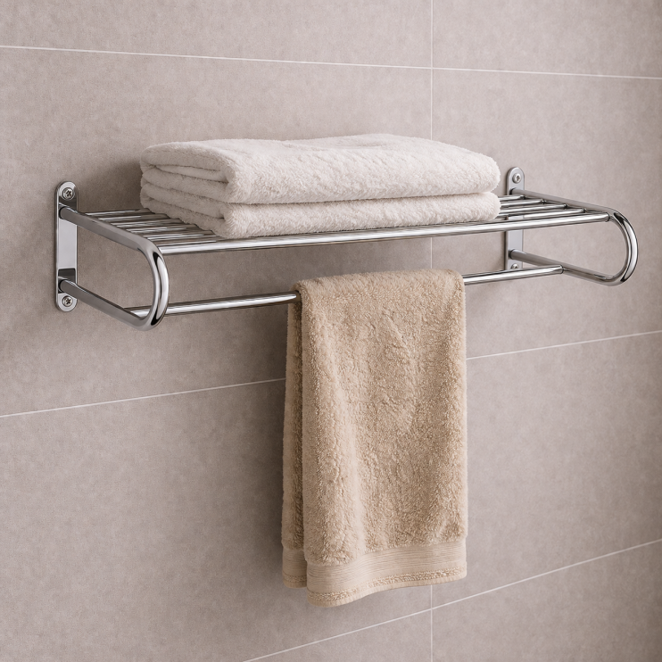 Origins Living Project Towel Rack - Chrome 031696 Bathroom Accessory