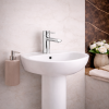 Evola Basin Mixer - Chrome Bathroom Taps