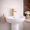 Evola Basin Mixer - Brushed Brass Bathroom Taps