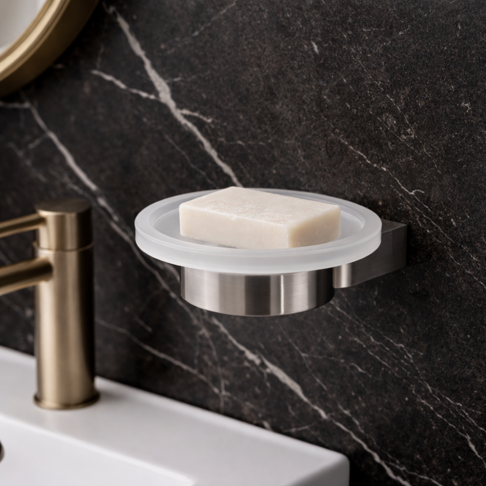 Pirenei in Brushed Nickel Accessories PI11-38 Origins Living Pirenei Soap Dish - Brushed Nickel PI11-38