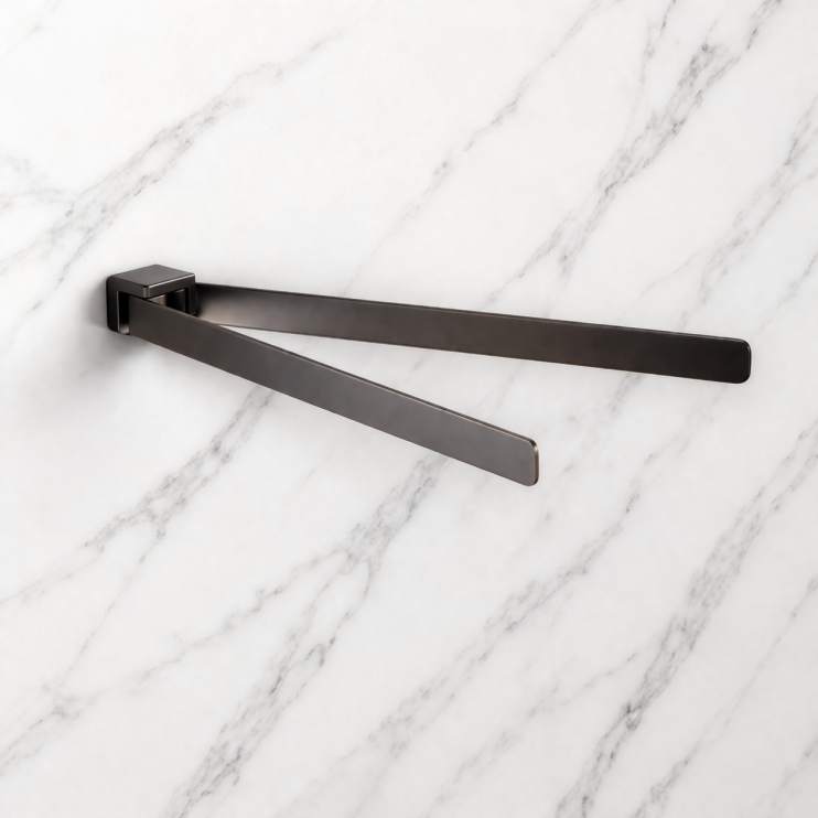 Origins Living Pirenei Double Swing Towel Rail - Gunmetal PI23-81