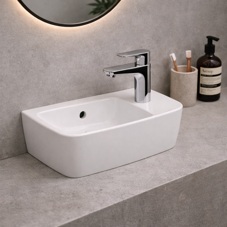 VitrA Shift 500x250mm 1TH Countertop Washbowl (RH) - White