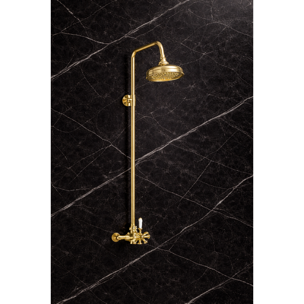 Berwick Concentric Single Outlet Shower Valve & Overhead Kit Pack 2 - Brushed Brass Berwick Concentric Single Outlet Shower Valve & Overhead Kit Pack 2 - Brushed Brass
