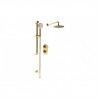 Shower Rail with Round 3 Mode Handset - Brushed Brass