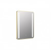 Frontier 500x700mm Rounded Front-Lit LED Mirror - Brushed Brass