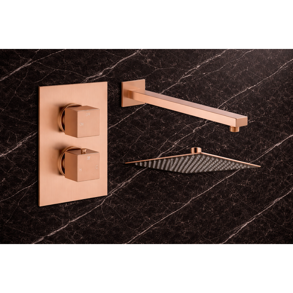 Cosmic Square Shower Valve & Kit Pack 1 - Brushed Bronze