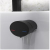 Bath Overflow Filler w/Integrated Valve - Black Bath Overflow Filler w/Integrated Valve - Black