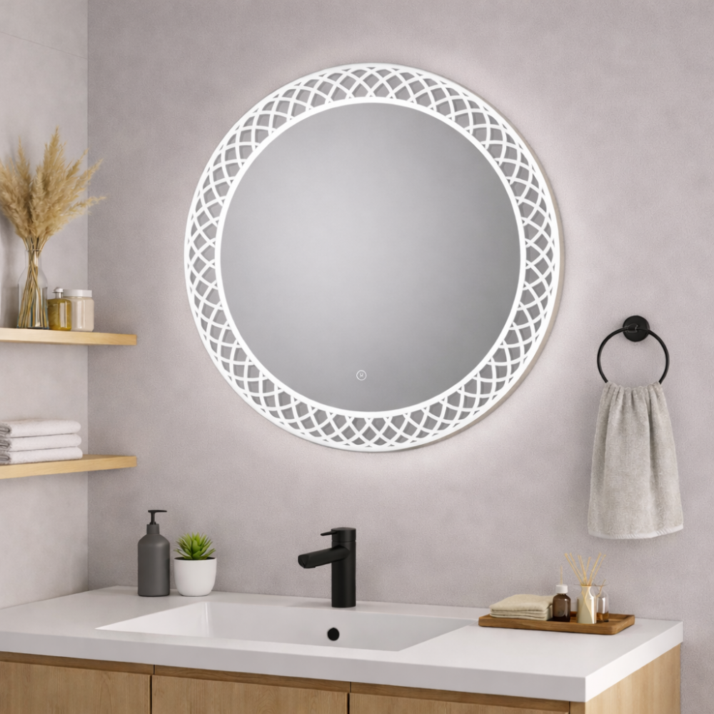 Toya 600x600mm Round LED Mirror