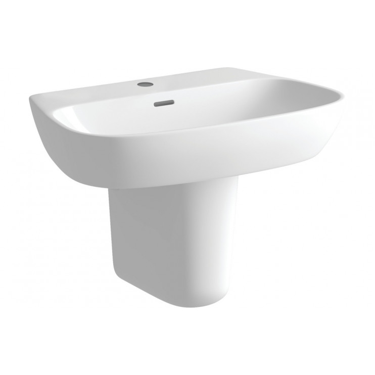 Amyris 600x400mm 1TH Basin & Semi Pedestal