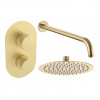 Aurora Round Shower Valve & Kit Pack 1 - Brushed Brass