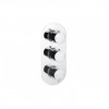 Aurora Thermostatic Three Outlet Triple Shower Valve - Chrome