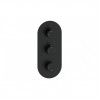 Aurora Thermostatic Two Outlet Triple Shower Valve - Matt Black