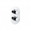 Mixer Valve Chrome DICM0594 Aurora Thermostatic Two Outlet Twin Shower Valve - Chrome