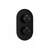 Aurora Thermostatic Two Outlet Twin Shower Valve - Matt Black Aurora Thermostatic Two Outlet Twin Shower Valve - Matt Black