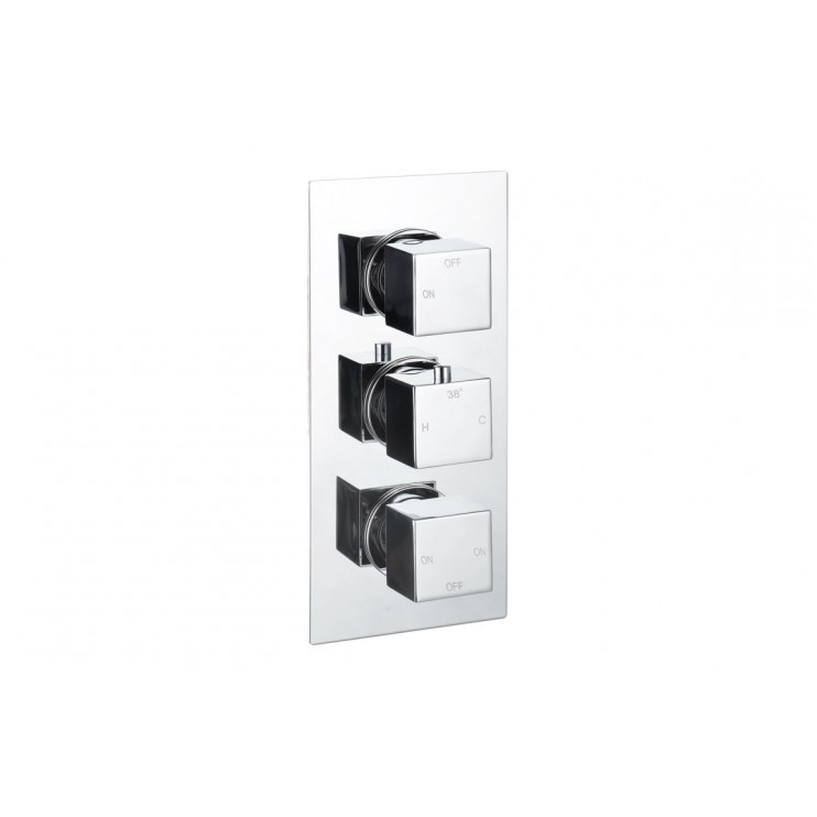 Mixer Valve Chrome DICM0606 Cosmic Thermostatic Three Outlet Triple Shower Valve - Chrome