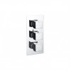 Mixer Valve Chrome DICM0604 Cosmic Thermostatic Two Outlet Triple Shower Valve - Chrome
