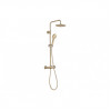 Aurora Round Thermostatic Bar Mixer w/Riser Kit - Brushed Brass