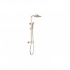 Cosmic Square Thermostatic Bar Mixer w/Riser Kit - Brushed Brass