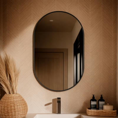 Origins Living Docklands Capsule Mirror 50 Brushed Brass - 50x80cm DKL-00C058-BB