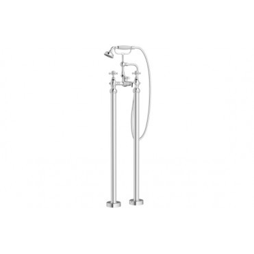 Tadlow Floor Standing Bath/Shower Mixer & Shower Kit - Chrome
