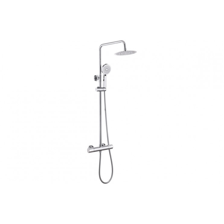 Terra Cool-Touch Thermostatic Mixer Shower w/Riser & Overhead Kit - Chrome