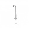 Vema Thermostatic Shower Column w/Fixed Head & Riser - St/Steel