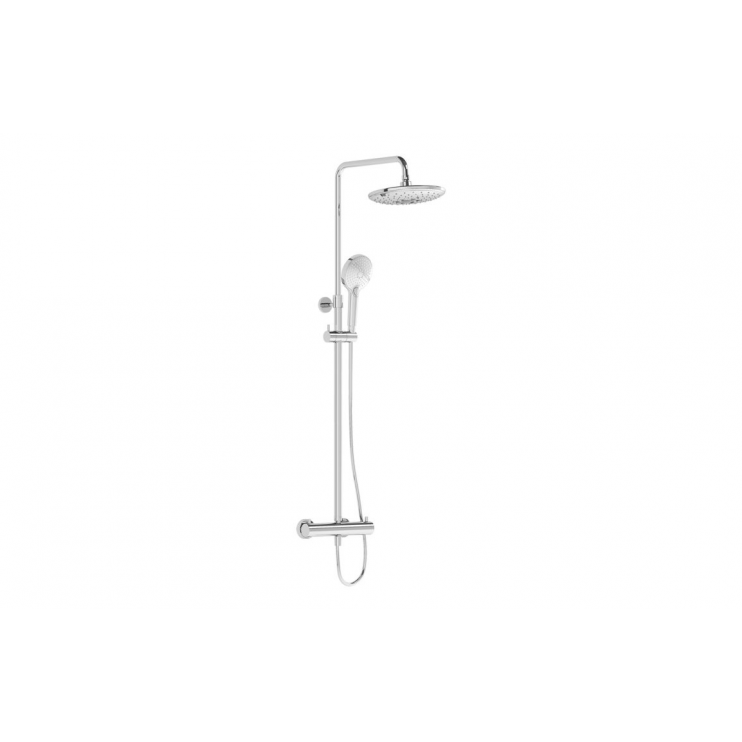VitrA Aquaheat Bliss 240 Thermostatic Shower Column w/2-Function Overhead - Chrome