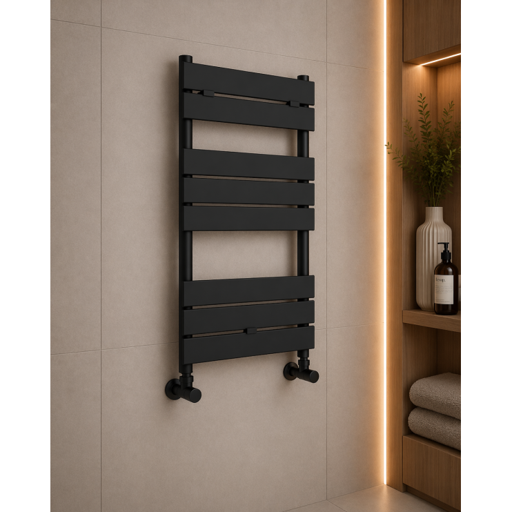Trend Square Ladder Radiator (500x840mm) - Black