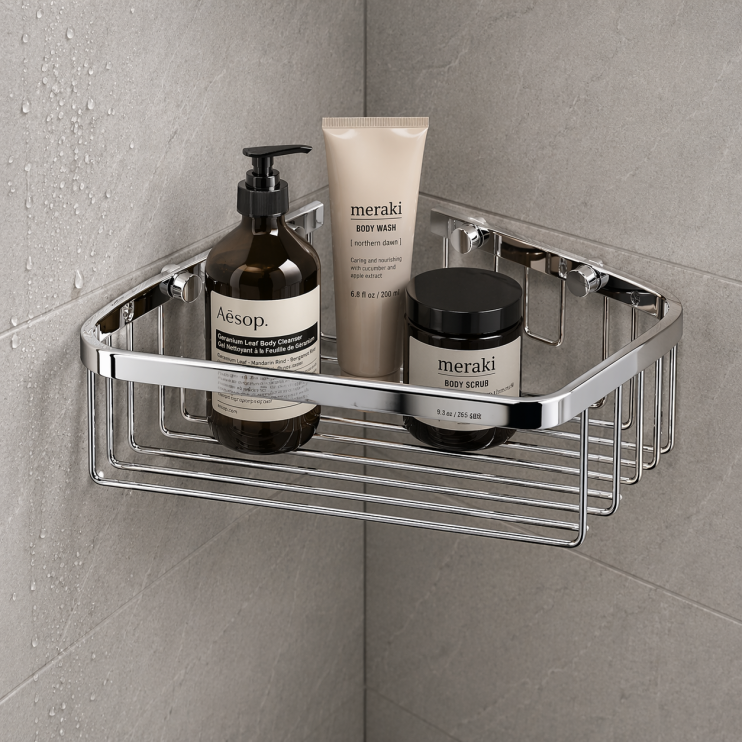 Origins Living Large Corner Shower Basket - Chrome 189762 Origins Living Large Corner Shower Basket - Chrome 189762
