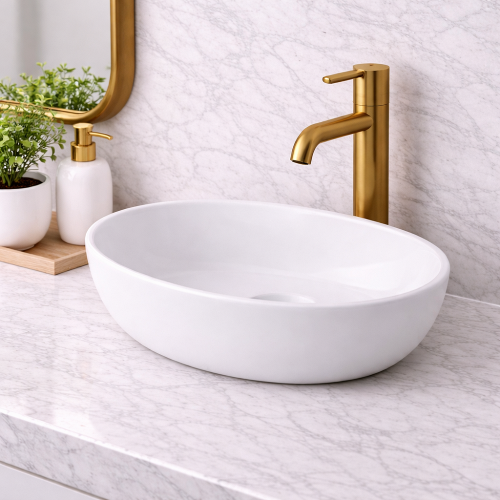 CounterTop Basins VTPB0052 VitrA Geo 545x400mm 0TH Basin (No Overflow) - White
