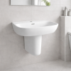Amyris 600x400mm 1TH Basin & Semi Pedestal