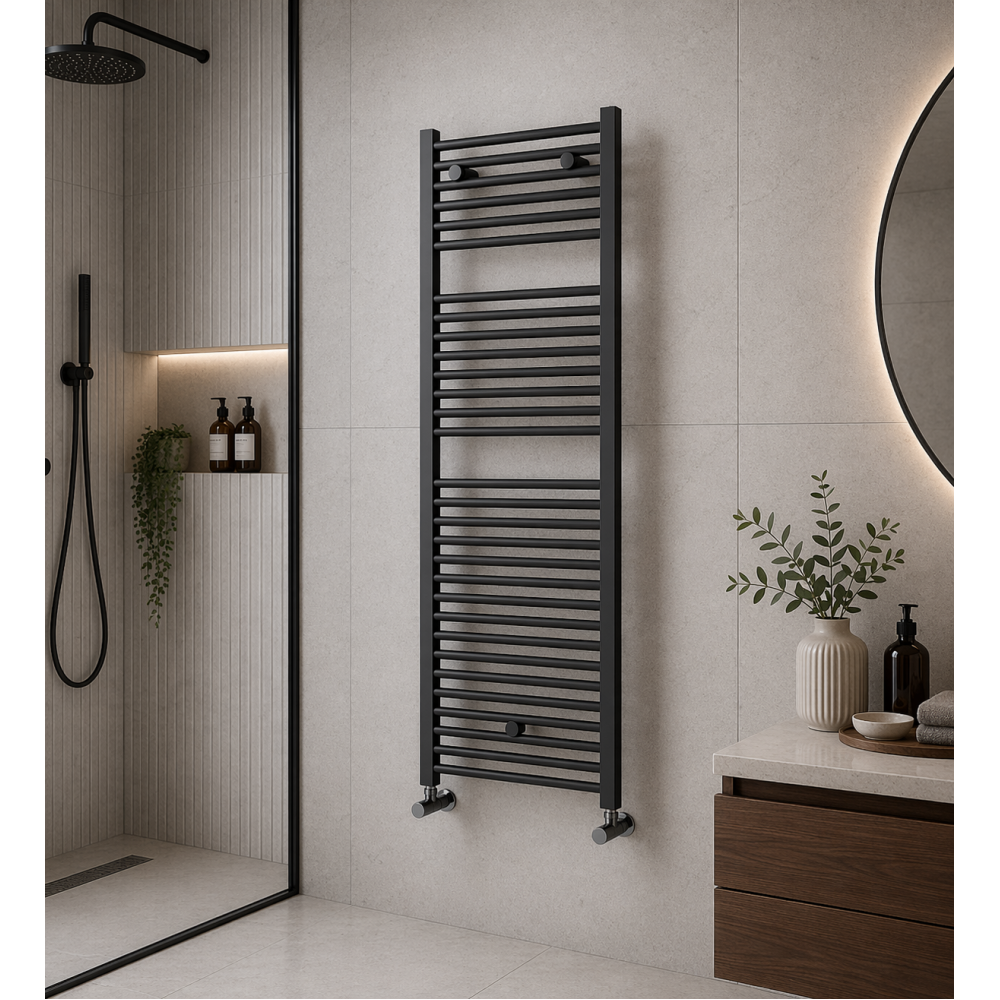 Qubos Square Ladder Radiator (500x1110x30mm) - Anthracite Qubos Square Ladder Radiator (500x1110x30mm) - Anthracite