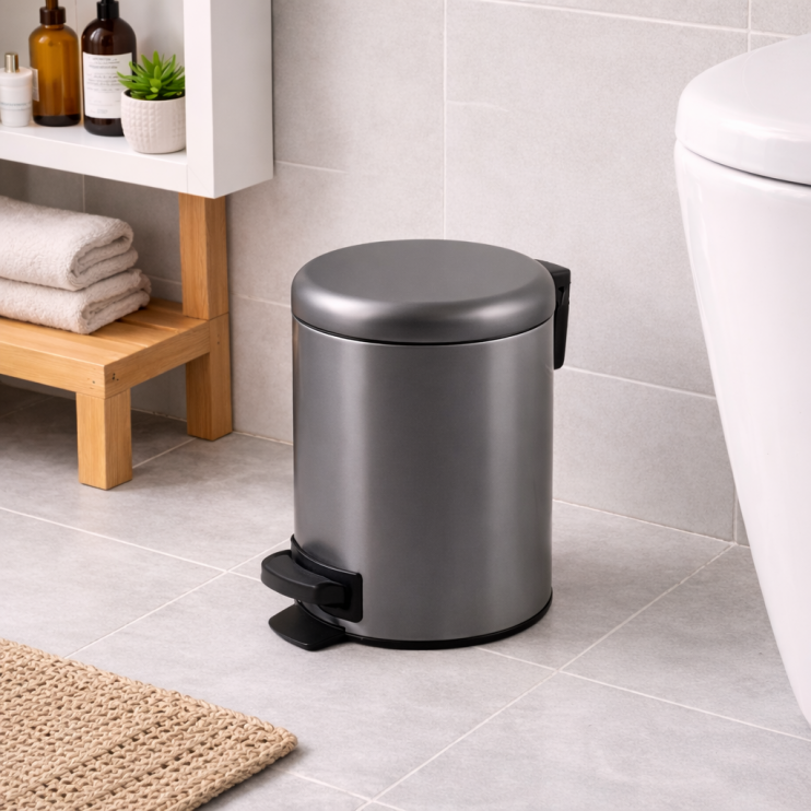Origins Living Potty Pedal Bin 3L - Gunmetal 3209-81
