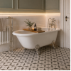 Clevedon Freestanding 1500x750x650mm 2TH Corner Bath w/Feet