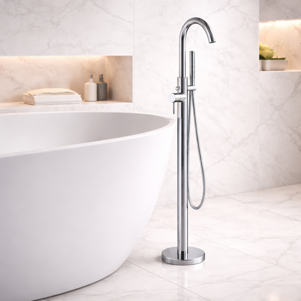 Floor Mounted Bath Mixers DITB1146 Pescara Floor Standing Bath/Shower Mixer - Chrome