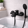 Vema Timea Wall Mounted Bath/Shower Mixer - Matt Black