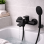 Vema Timea Wall Mounted Bath/Shower Mixer - Matt Black