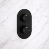 Aurora Thermostatic Single Outlet Twin Shower Valve - Matt Black Aurora Thermostatic Single Outlet Twin Shower Valve - Matt Black